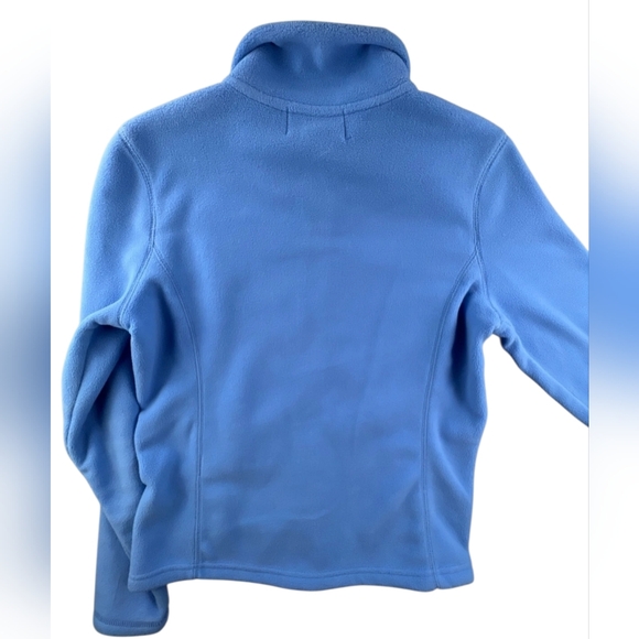 Lauren Ralph Lauren LRL Light Blue Full Zip Fleece Jacket Medium Active Cozy - Picture 3 of 5